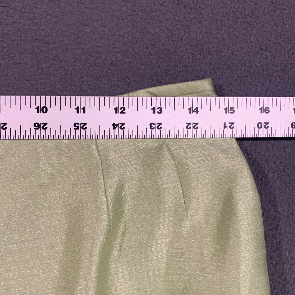 Kasper Womens 3 Piece Skirt Suit Chartreuse Green Beaded Size 10 Formal - Picture 13 of 16
